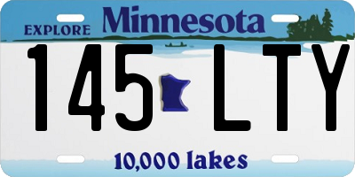 MN license plate 145LTY