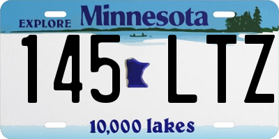 MN license plate 145LTZ