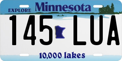 MN license plate 145LUA