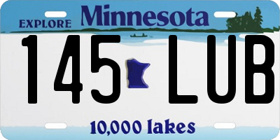 MN license plate 145LUB
