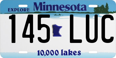 MN license plate 145LUC