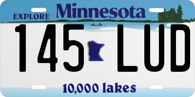 MN license plate 145LUD