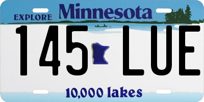 MN license plate 145LUE