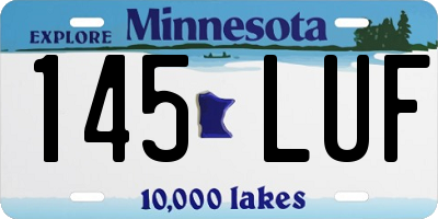 MN license plate 145LUF