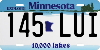 MN license plate 145LUI