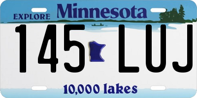 MN license plate 145LUJ
