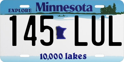 MN license plate 145LUL