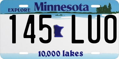 MN license plate 145LUO