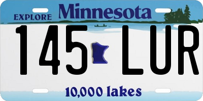 MN license plate 145LUR