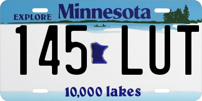 MN license plate 145LUT