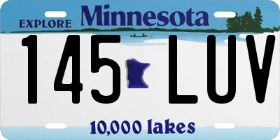 MN license plate 145LUV