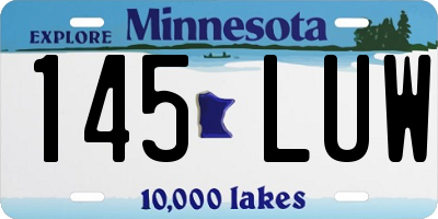 MN license plate 145LUW