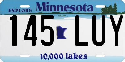 MN license plate 145LUY