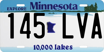 MN license plate 145LVA