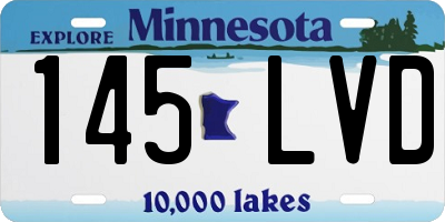 MN license plate 145LVD