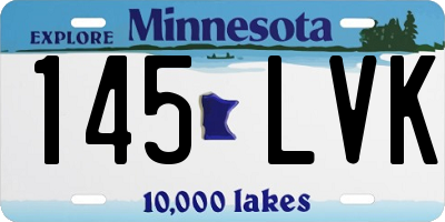 MN license plate 145LVK