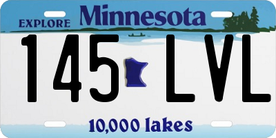 MN license plate 145LVL