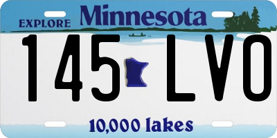 MN license plate 145LVO