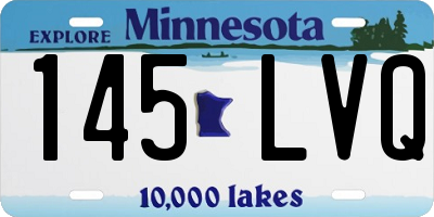 MN license plate 145LVQ