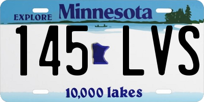 MN license plate 145LVS