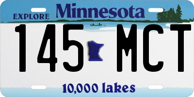 MN license plate 145MCT