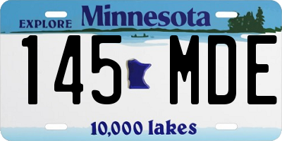 MN license plate 145MDE