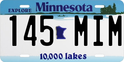 MN license plate 145MIM