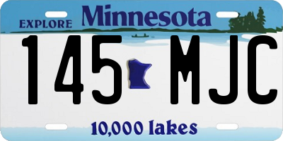 MN license plate 145MJC