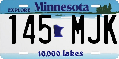 MN license plate 145MJK