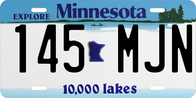 MN license plate 145MJN