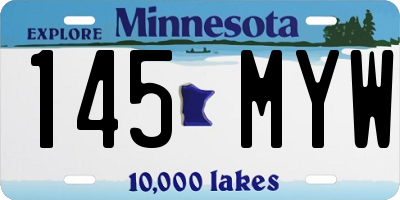 MN license plate 145MYW