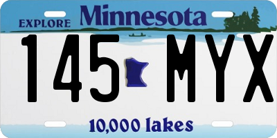 MN license plate 145MYX