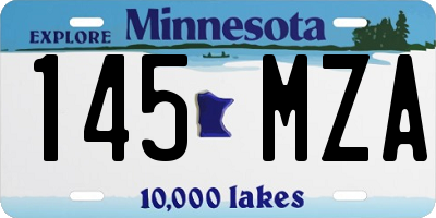 MN license plate 145MZA
