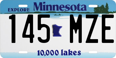 MN license plate 145MZE