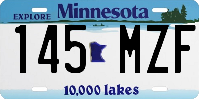 MN license plate 145MZF