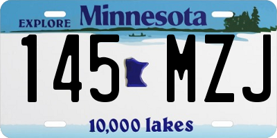 MN license plate 145MZJ