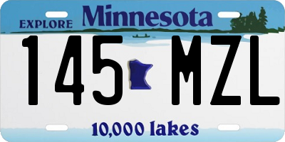 MN license plate 145MZL