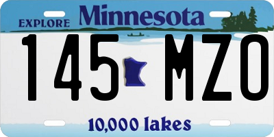 MN license plate 145MZO