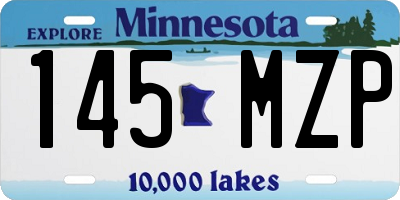 MN license plate 145MZP