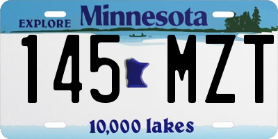 MN license plate 145MZT
