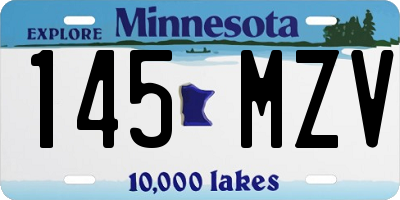MN license plate 145MZV
