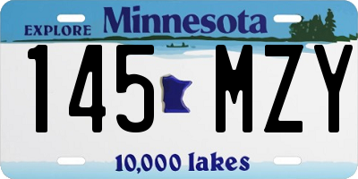 MN license plate 145MZY