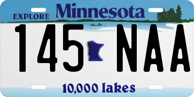 MN license plate 145NAA