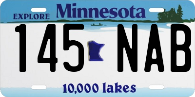 MN license plate 145NAB