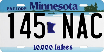 MN license plate 145NAC