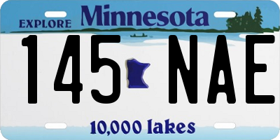 MN license plate 145NAE