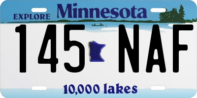 MN license plate 145NAF