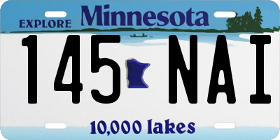 MN license plate 145NAI