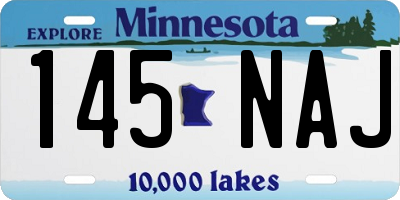 MN license plate 145NAJ
