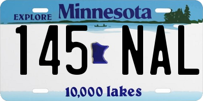 MN license plate 145NAL
